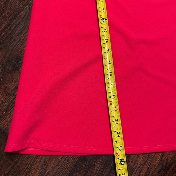 Tiana B Red Flutter Sleeve Knee Length A-Line Sheath Dress USA Made‎ Womens 10 - Picture 6 of 7